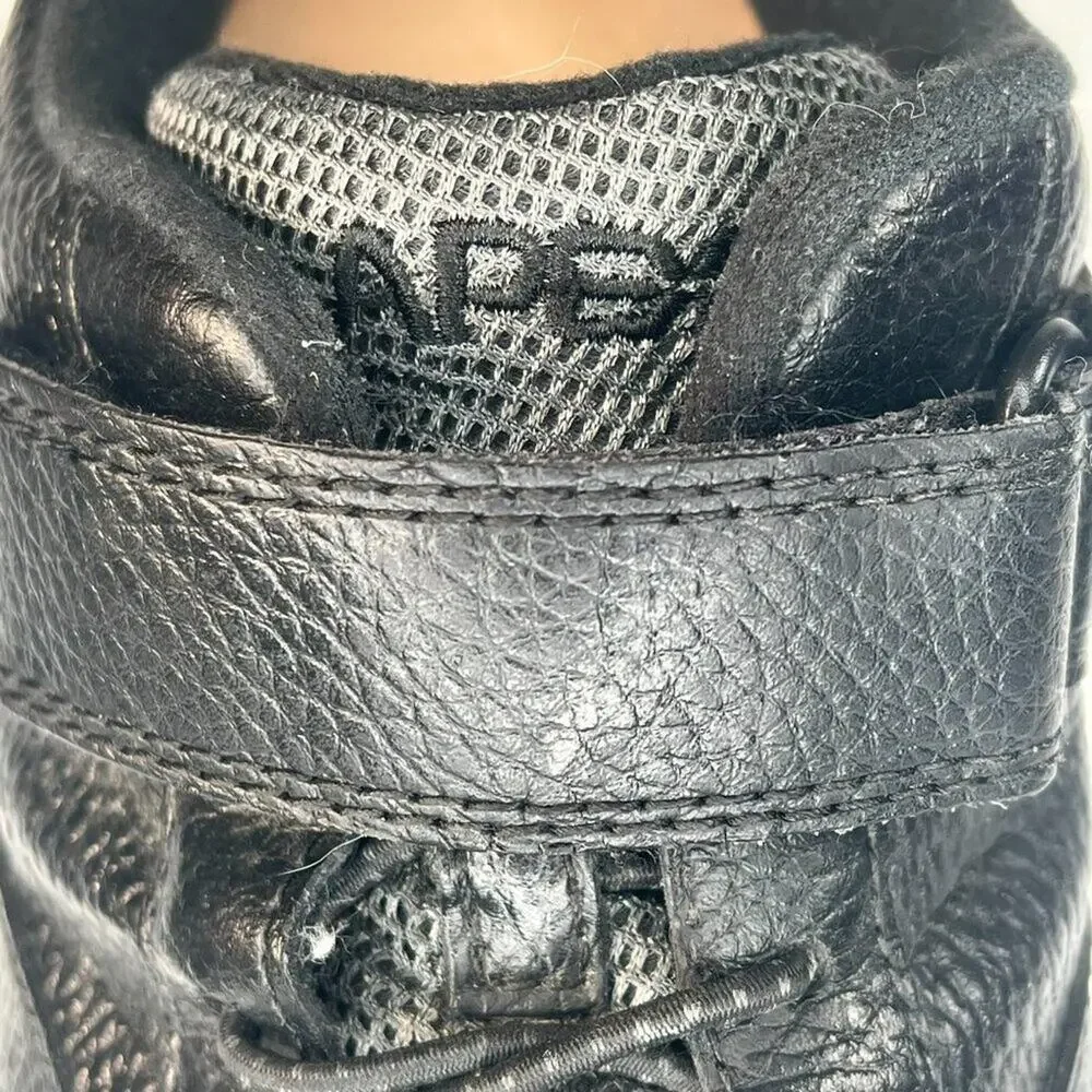 Apex A6000 Leather Strap Orthopedic Walking Sneakers Shoes Black Women 8
